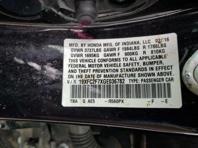 Photo 10 from auction – 2016 HONDA CIVIC EX with VIN 19XFC2F7XGE036782