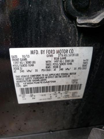 Photo 10 from auction – 2014 FORD EXPLORER X with VIN 1FM5K7D87EGA87768