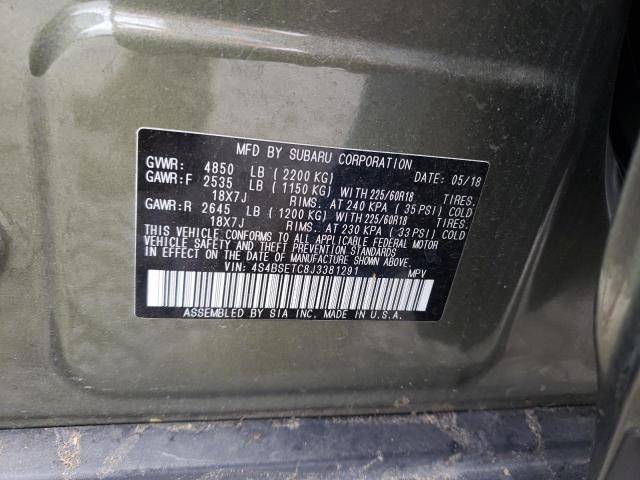 Photo 10 from auction – 2018 SUBARU OUTBACK TO with VIN 4S4BSETC8J3381291