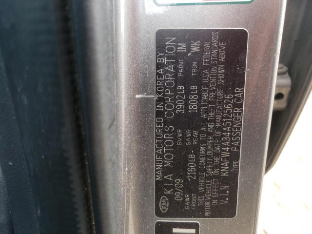 Photo 10 from auction – 2010 KIA FORTE SX with VIN KNAFW4A34A5125626