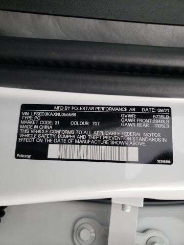 Photo 10 from auction – 2022 POLESTAR 2 with VIN LPSED3KAXNL055569
