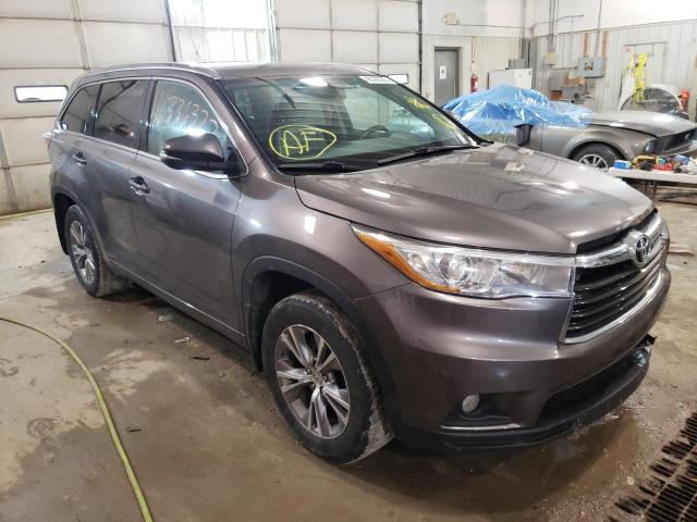 TOYOTA HIGHLANDER 2015 with VIN 5TDJKRFH5FS208493 - Photo from auction