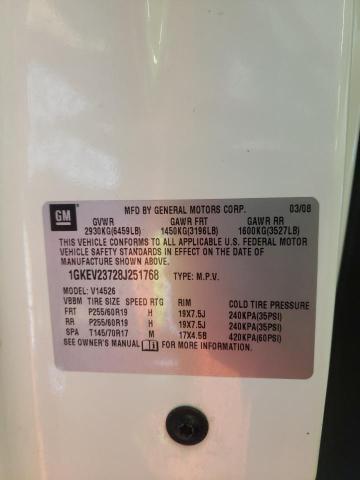 Photo 10 from auction – 2008 GMC ACADIA SLT with VIN 1GKEV23728J251768