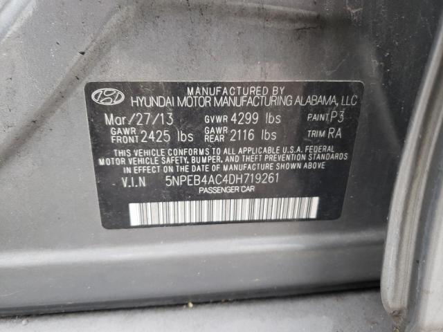 HYUNDAI SONATA 2013 with VIN 5NPEB4AC4DH719261 - Photo from auction