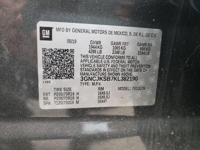 Photo 10 from auction – 2019 CHEVROLET TRAX LS with VIN 3GNCJKSB7KL382190