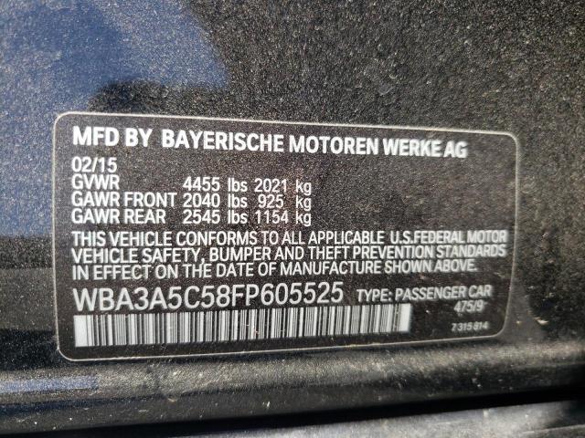Photo 10 from auction – 2015 BMW 328 I with VIN WBA3A5C58FP605525