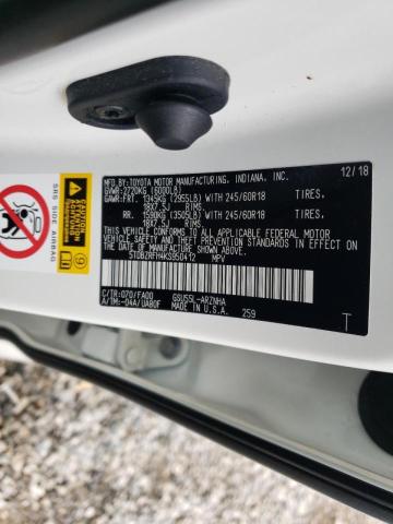 Photo 10 from auction – 2019 TOYOTA HIGHLANDER with VIN 5TDBZRFH4KS950412