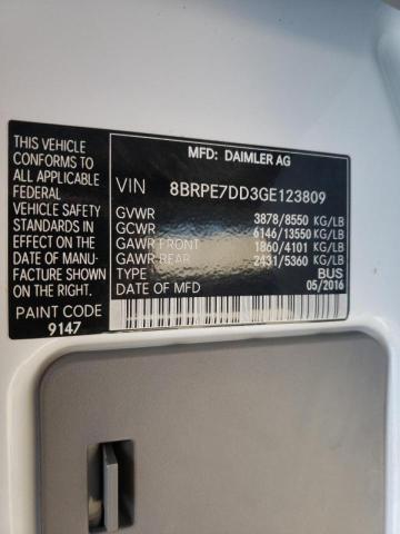 Photo 10 from auction – 2016 MERCEDES-BENZ VAN with VIN 8BRPE7DD3GE123809
