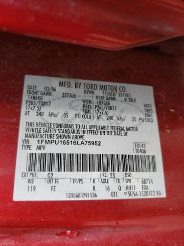 Photo 10 from auction – 2006 FORD EXPEDITION with VIN 1FMPU16516LA75952
