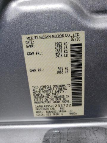 Photo 10 from auction – 2020 NISSAN ALTIMA S with VIN 1N4BL4BV5LC233722