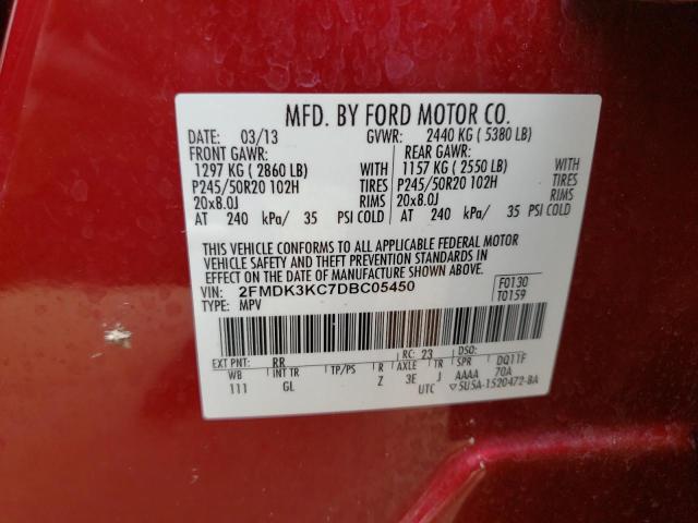 Photo 10 from auction – 2013 FORD EDGE LIMIT with VIN 2FMDK3KC7DBC05450