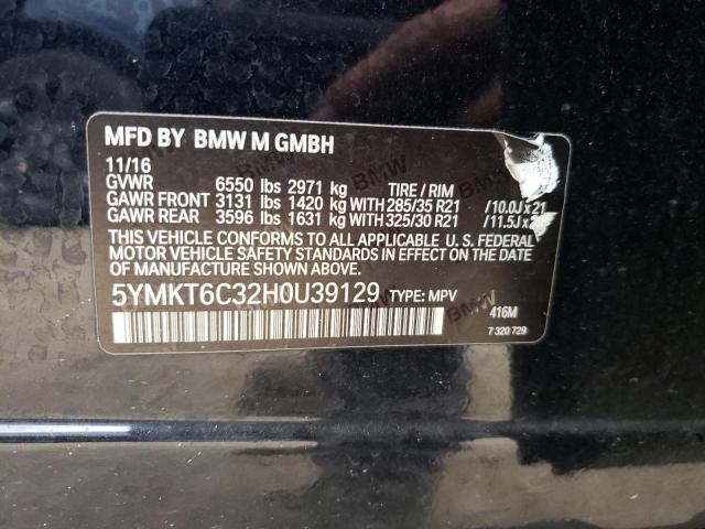 Photo 10 from auction – 2017 BMW X5 M with VIN 5YMKT6C32H0U39129