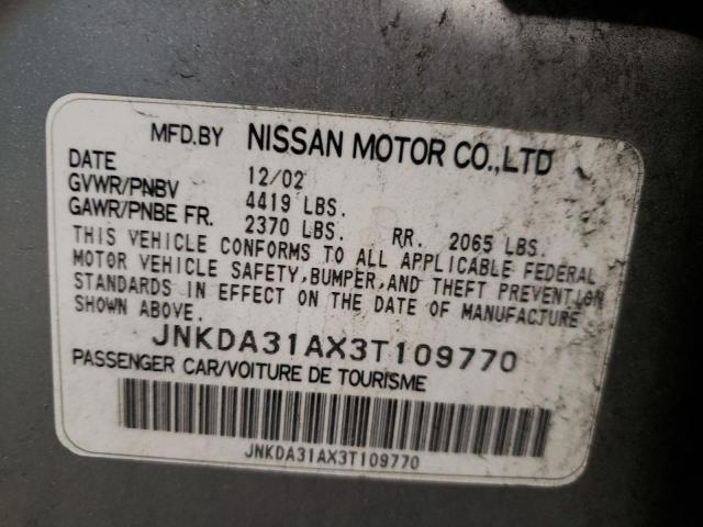 Photo 10 from auction – 2003 INFINITI I35 with VIN JNKDA31AX3T109770