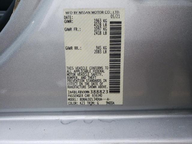 Photo 10 from auction – 2021 NISSAN ALTIMA S with VIN 1N4BL4BVXMN388823