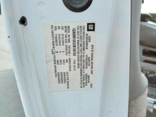 Photo 10 from auction – 2003 CHEVROLET ASTRO with VIN 1GNDM19X53B109159