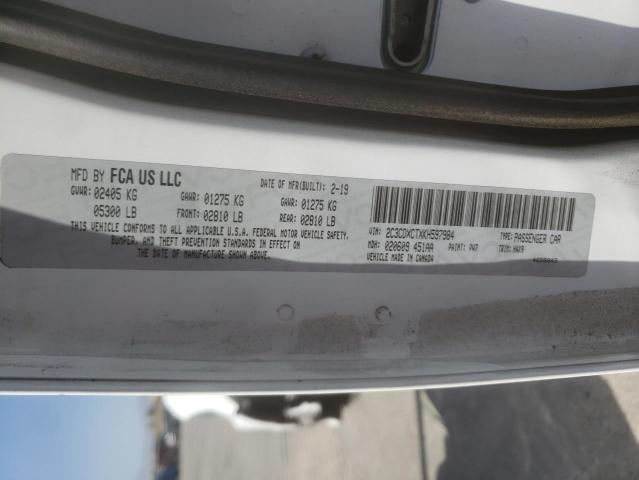 DODGE CHARGER R/ 2019 with VIN 2C3CDXCTXKH597984 - Photo from auction