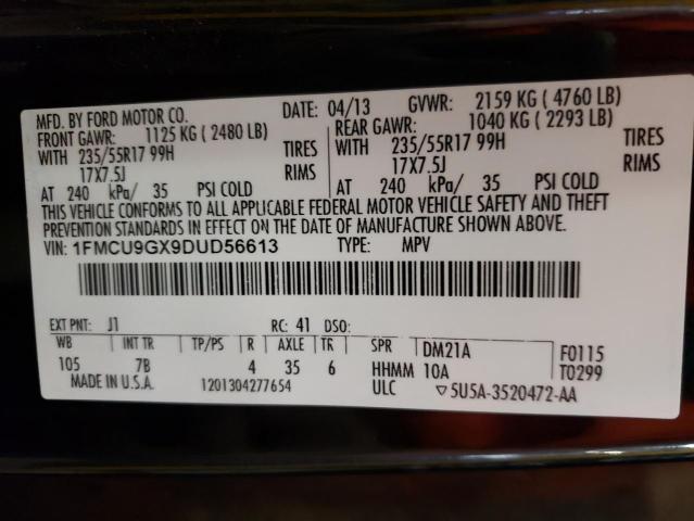 Photo 10 from auction – 2013 FORD ESCAPE SE with VIN 1FMCU9GX9DUD56613
