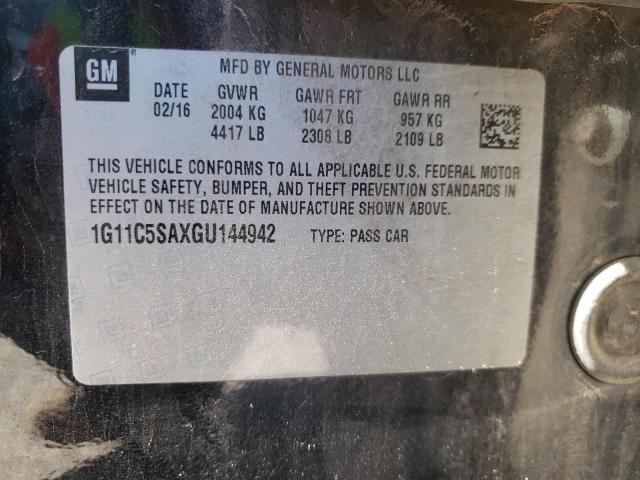 Photo 10 from auction – 2016 CHEVROLET MALIBU LIM with VIN 1G11C5SAXGU144942