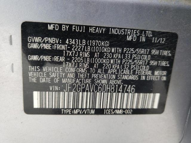 Photo 10 from auction – 2013 SUBARU XV CROSSTR with VIN JF2GPAVC6DH814746