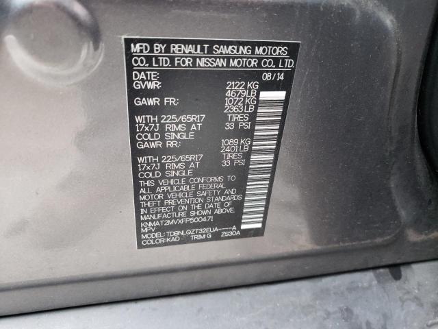 Photo 10 from auction – 2015 NISSAN ROGUE S/SL with VIN KNMAT2MVXFP500471