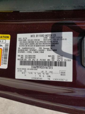Photo 10 from auction – 2018 FORD MUSTANG with VIN 1FA6P8TH2J5167315