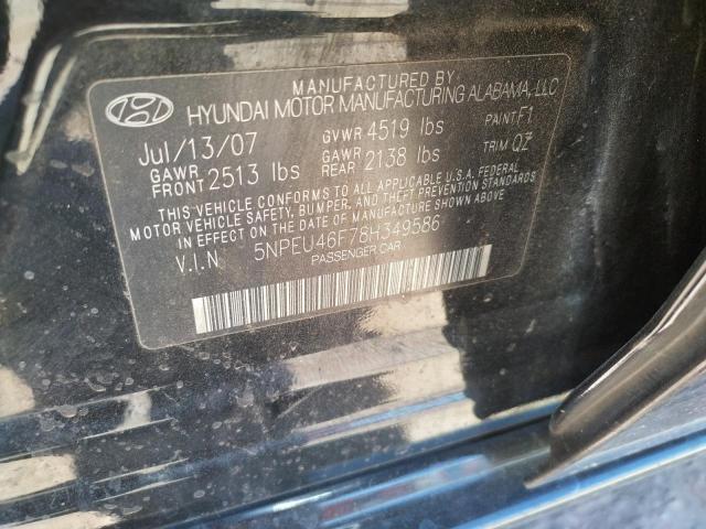 Photo 10 from auction – 2008 HYUNDAI SONATA SE with VIN 5NPEU46F78H349586