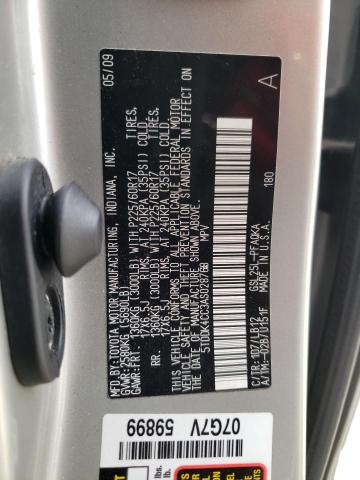 Photo 10 from auction – 2010 TOYOTA SIENNA XLE with VIN 5TDDK4CC3AS028768