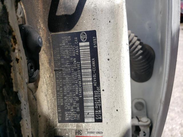 Photo 10 from auction – 2009 TOYOTA CAMRY BASE with VIN 4T4BE46K39R091962