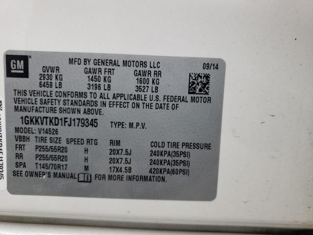 Photo 10 from auction – 2015 GMC ACADIA DEN with VIN 1GKKVTKD1FJ179345