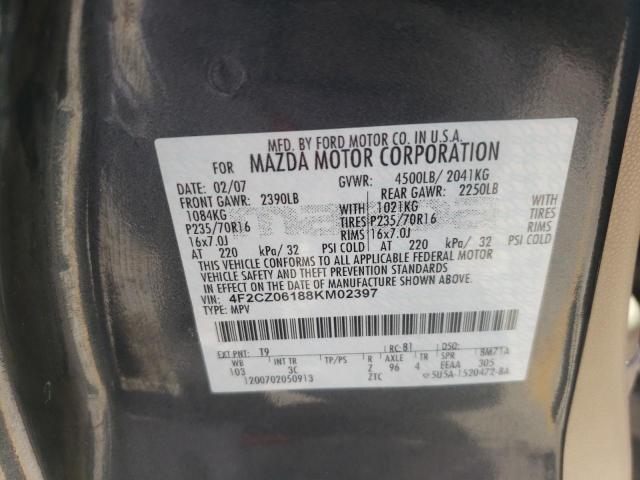 Photo 10 from auction – 2008 MAZDA TRIBUTE S with VIN 4F2CZ06188KM02397