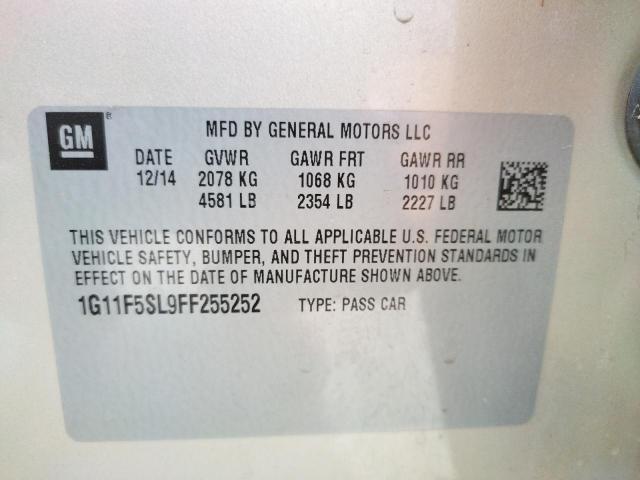 Photo 10 from auction – 2015 CHEVROLET MALIBU LTZ with VIN 1G11F5SL9FF255252