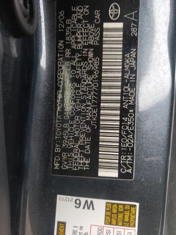 Photo 10 from auction – 2007 TOYOTA SCION TC with VIN JTKDE177770196985