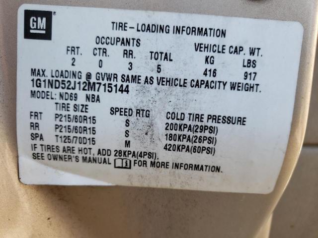 Photo 10 from auction – 2002 CHEVROLET MALIBU with VIN 1G1ND52J12M715144