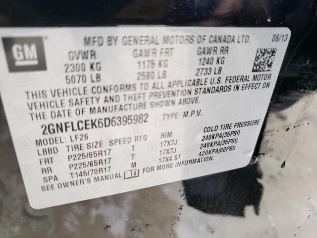 Photo 10 from auction – 2013 CHEVROLET EQUINOX LS with VIN 2GNFLCEK6D6395982