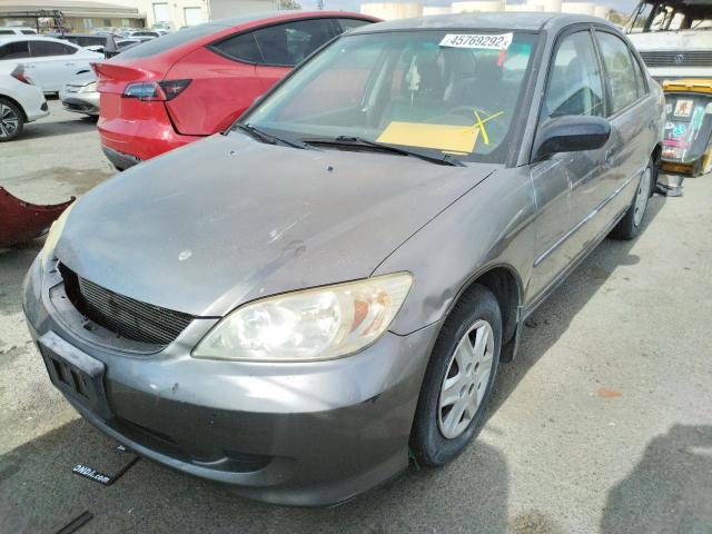 Photo 2 from auction – 2005 HONDA CIVIC DX with VIN 2HGES16405H586980