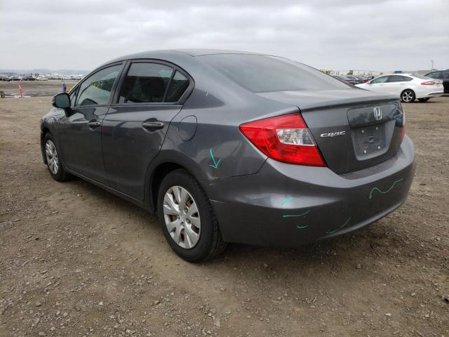 Photo 3 from auction – 2012 HONDA CIVIC LX with VIN 19XFB2F53CE337115