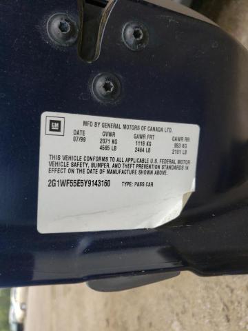 Foto 10 de la subasta – 2000 CHEVROLET IMPALA con VIN 2G1WF55E5Y9143160