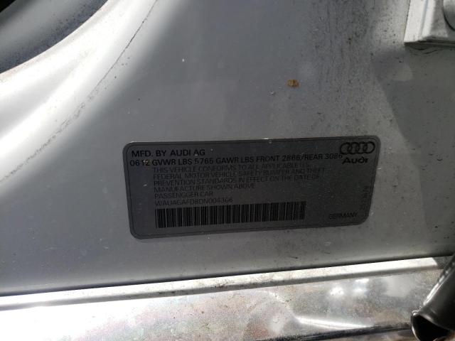 Photo 10 from auction – 2013 AUDI A8 QUATTRO with VIN WAUAGAFD8DN004366
