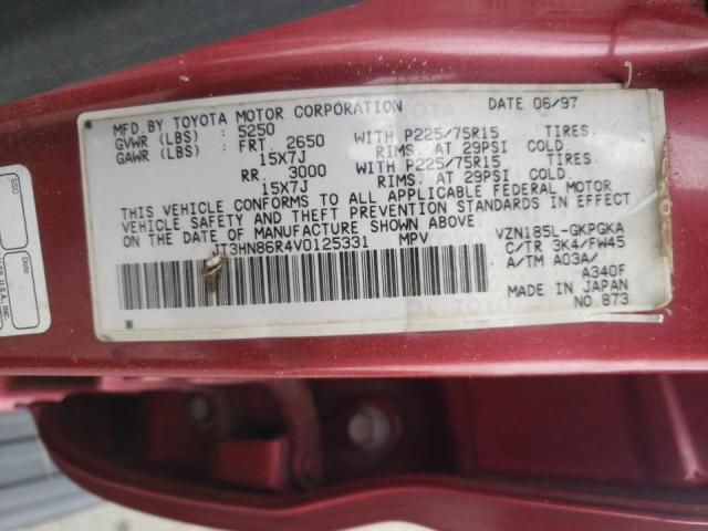 Photo 10 from auction – 1997 TOYOTA 4RUNNER SR with VIN JT3HN86R4V0125331