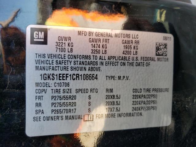 Photo 10 from auction – 2012 GMC YUKON DENA with VIN 1GKS1EEF1CR108664