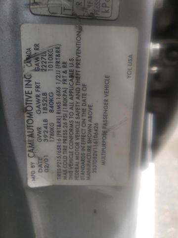 Photo 10 from auction – 2001 SUZUKI VITARA JX with VIN 2S3TD52V116106426