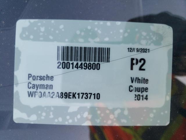 Photo 10 from auction – 2014 PORSCHE CAYMAN with VIN WP0AA2A89EK173710