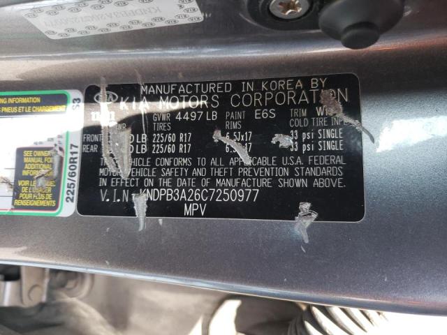 Photo 10 from auction – 2012 KIA SPORTAGE B with VIN KNDPB3A26C7250977