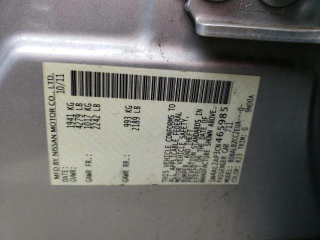 Photo 10 from auction – 2012 NISSAN ALTIMA BAS with VIN 1N4AL2AP3CN465985