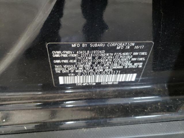 Photo 10 from auction – 2018 SUBARU CROSSTREK with VIN JF2GTADC6J8243171