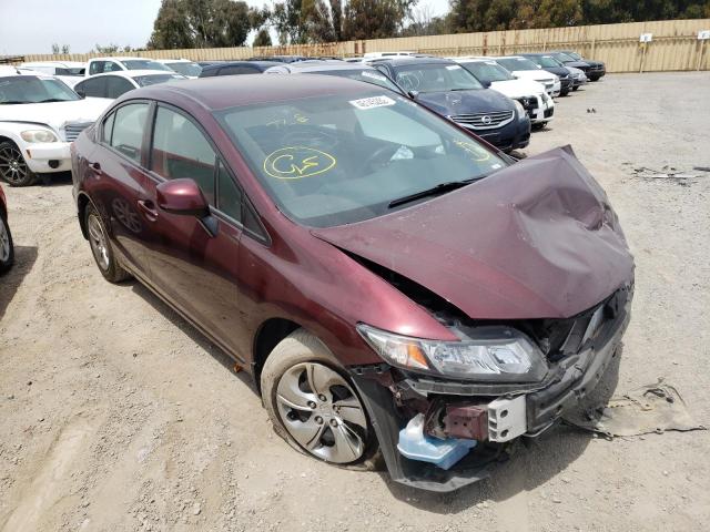 HONDA CIVIC LX 2013 with VIN 19XFB2F58DE080972 - Photo from auction