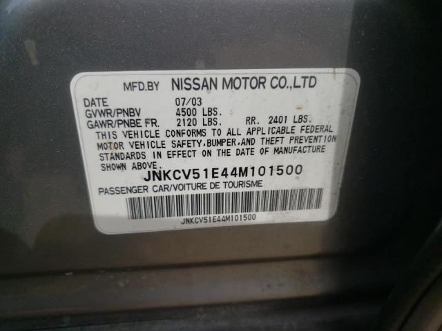 Photo 10 from auction – 2004 INFINITI G35 with VIN JNKCV51E44M101500