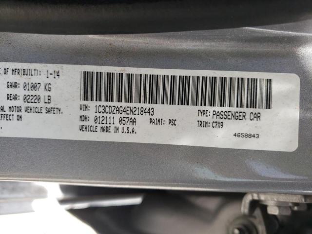 Photo 10 from auction – 2014 DODGE AVENGER SE with VIN 1C3CDZAG4EN218443