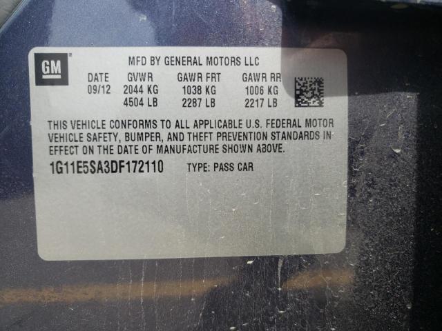 Photo 10 from auction – 2013 CHEVROLET MALIBU 2LT with VIN 1G11E5SA3DF172110