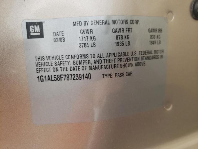 Photo 10 from auction – 2008 CHEVROLET COBALT LT with VIN 1G1AL58F787239140